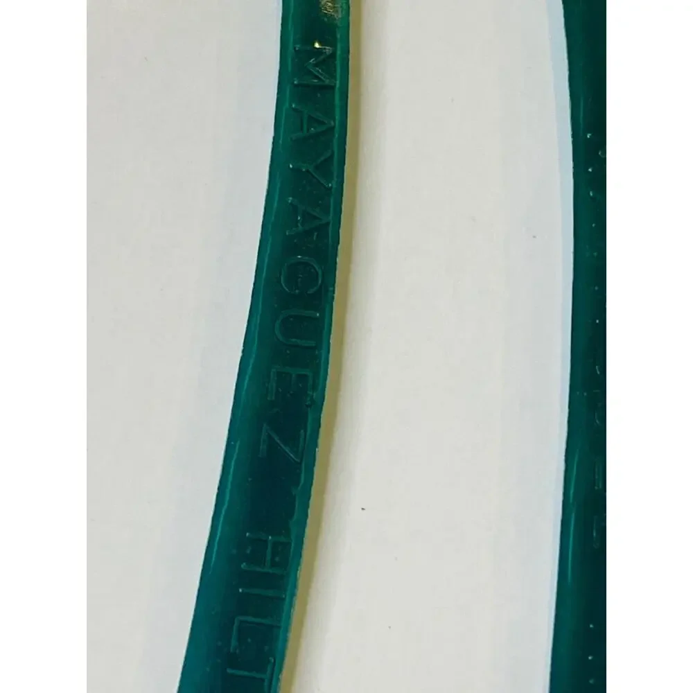 Set of 3 Vintage Hilton Mayaguez Cocktail Sticks Stirrers Green Palm Tree 6